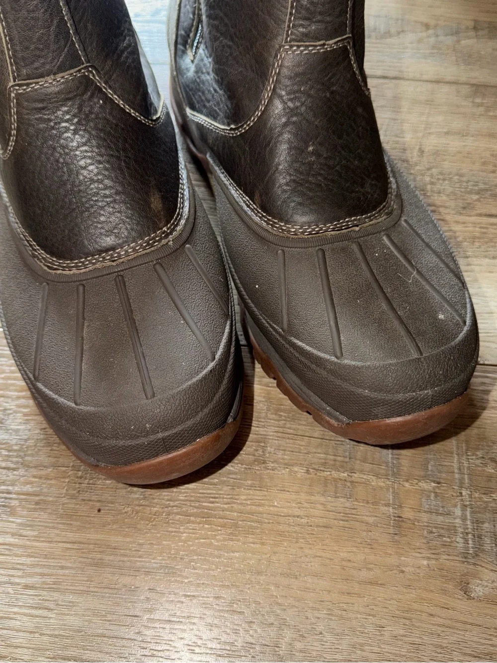 L.L. Bean Men's Brown Winter Boots - Insulated Zip Side 11.5